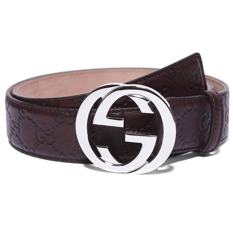 gucci/古奇 男士棕色经典logo双g腰带 114984 aa61n 2019 棕色 85