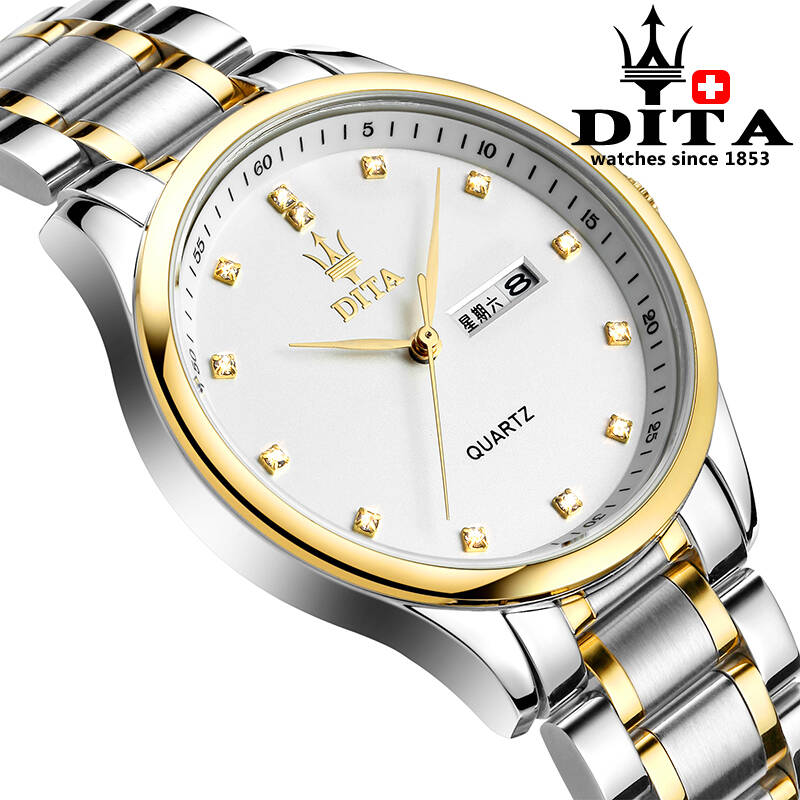 迪塔(DITA)手表男商务防水指针石英表男士腕表