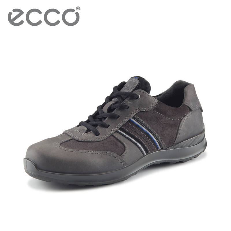 ecco爱步 基础系带低帮休闲男鞋 海斯 501514 深灰色55888 44