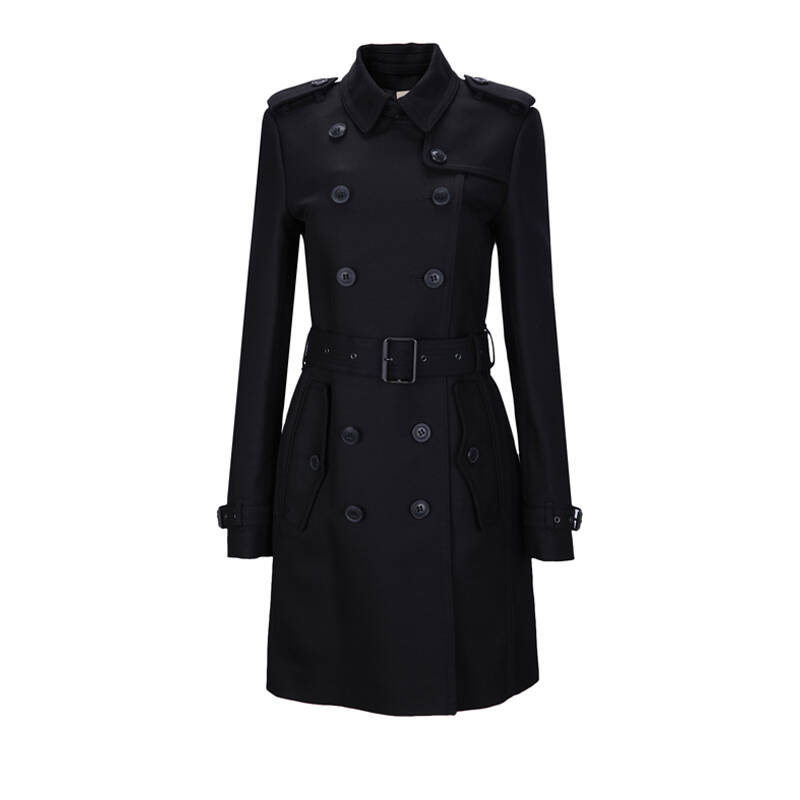 burberrybrit系列,burberrybrit burberry巴宝莉brit系列英伦风女士风衣 黑色 英码6