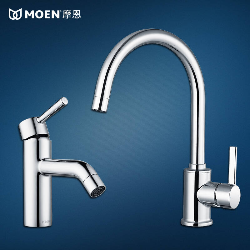 摩恩(moen)全铜厨房水龙头 面盆龙头