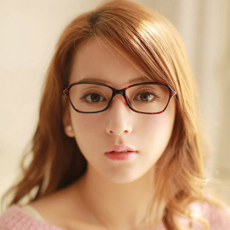 近视眼镜眼睛女配眼镜 tr90 复古韩版超轻全框时尚大框架镜片 红色
