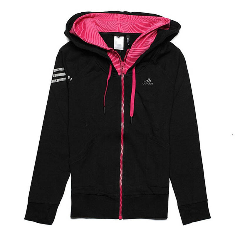 阿迪达斯 外套 女款 adidas 休闲女装连帽夹克 g71180