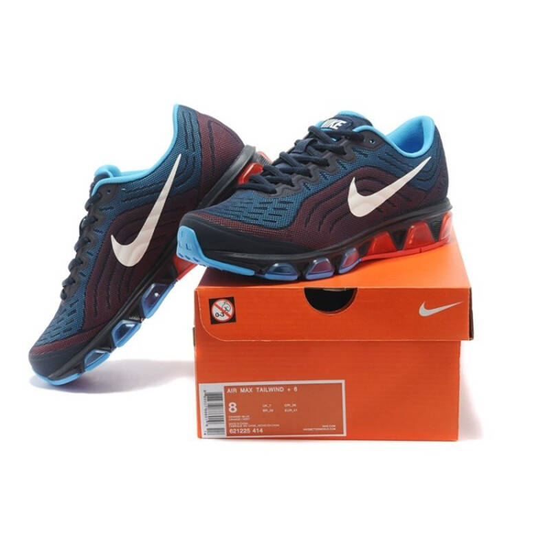 nike耐克tailwind 6男鞋 气垫跑步鞋621225 414 40