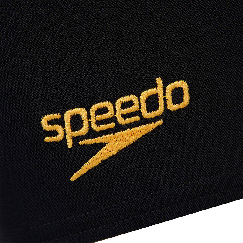 speedo速比涛新款泳裤男士游泳裤及膝五分专业泳裤 桔