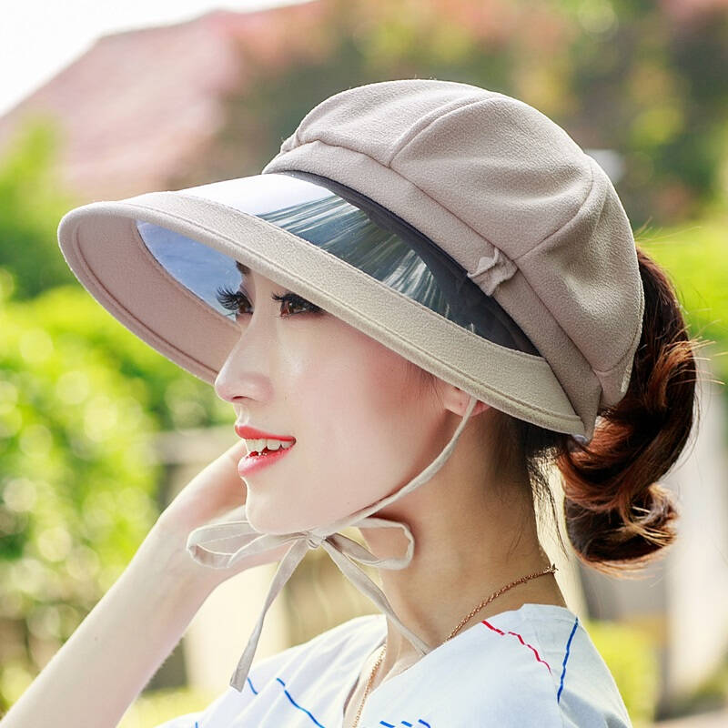 帽子 女防紫外线遮阳帽大沿韩版女士礼帽潮户外太阳帽