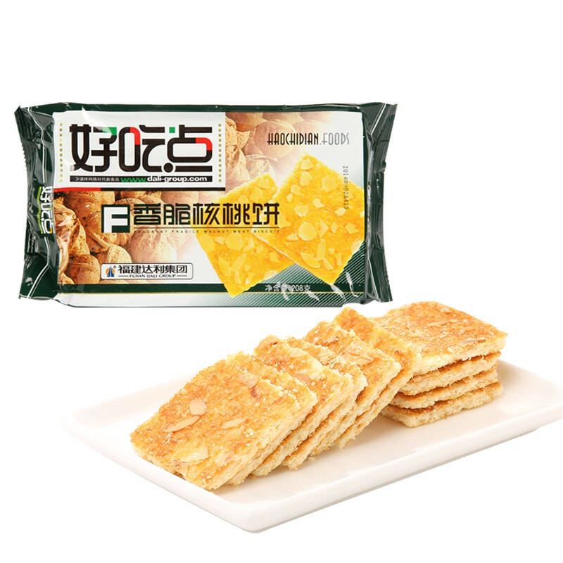 好吃点香脆核桃饼208g 京东自营