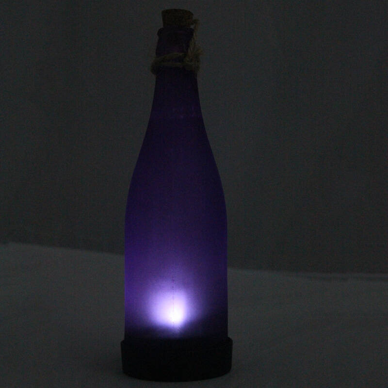 太阳能灯led户外庭院景观彩灯太阳能装饰路灯小夜灯 1led/紫色/酒瓶灯