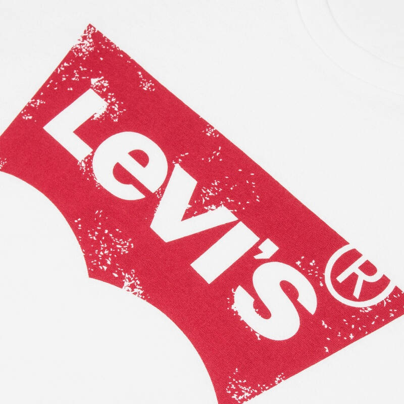 levi"s李维斯夏季男士logo印花白色圆领短袖t恤17783