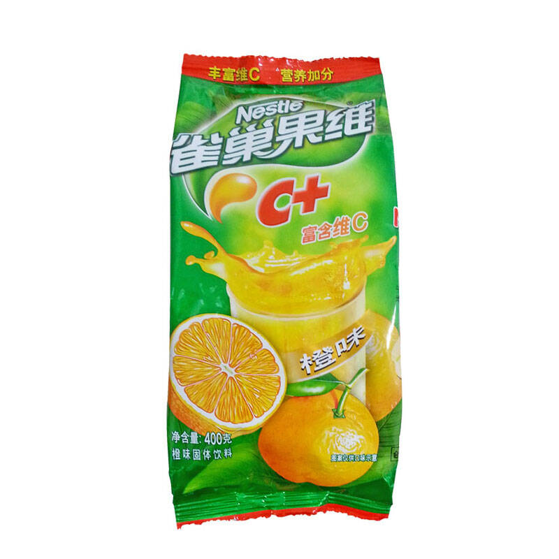 雀巢nestle 果维c 橙味果珍冲饮 橙粉 袋装 固体饮料