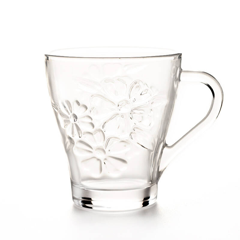 【耐高温】lumi卢米透明玻璃杯耐热 水杯子创意带把玻璃花茶杯办公