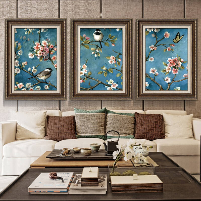 中画家居三联简约现代客厅装饰画简欧餐厅挂画卧室床头挂画沙发墙壁画 欧式巴洛克系-A 70*90CM 拍一套数量请填写3【图片 价格 品牌 报价】-京东