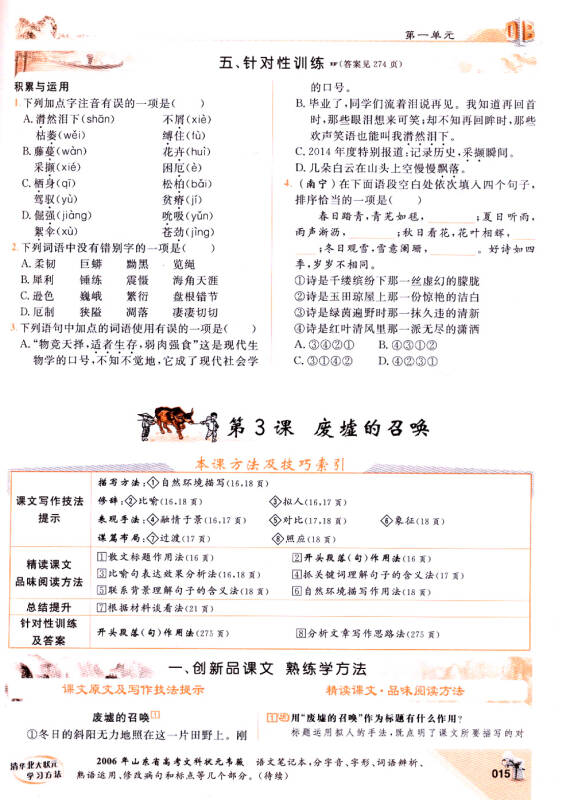 荣德基初中系列 特高级教师点拨:九年级语文下 (yw版)