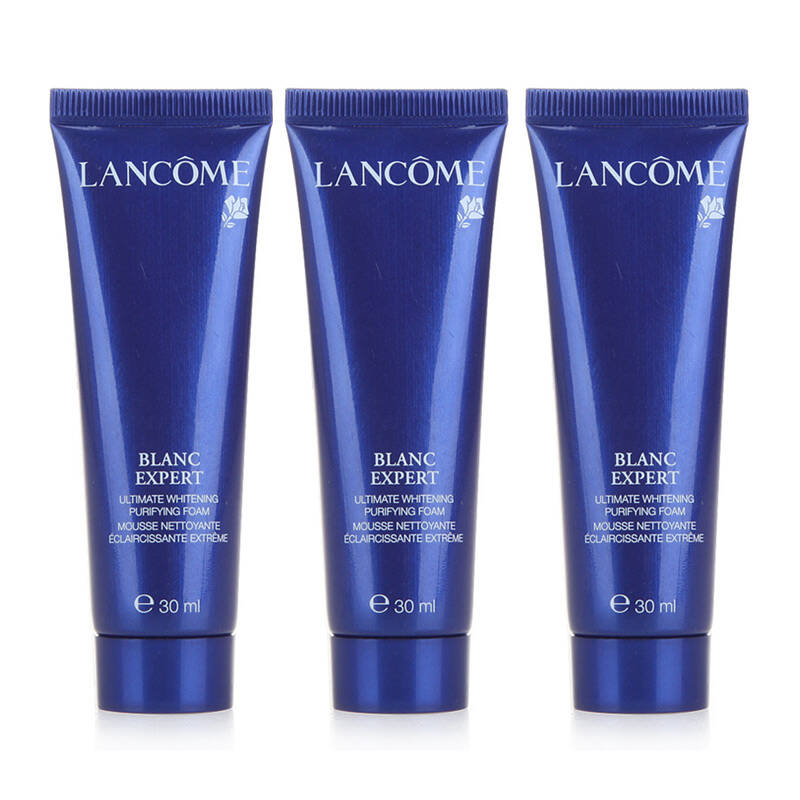 lancome兰蔻女士洗面奶小样洁面乳清洁保湿 臻白洁面泡沫30ml*3