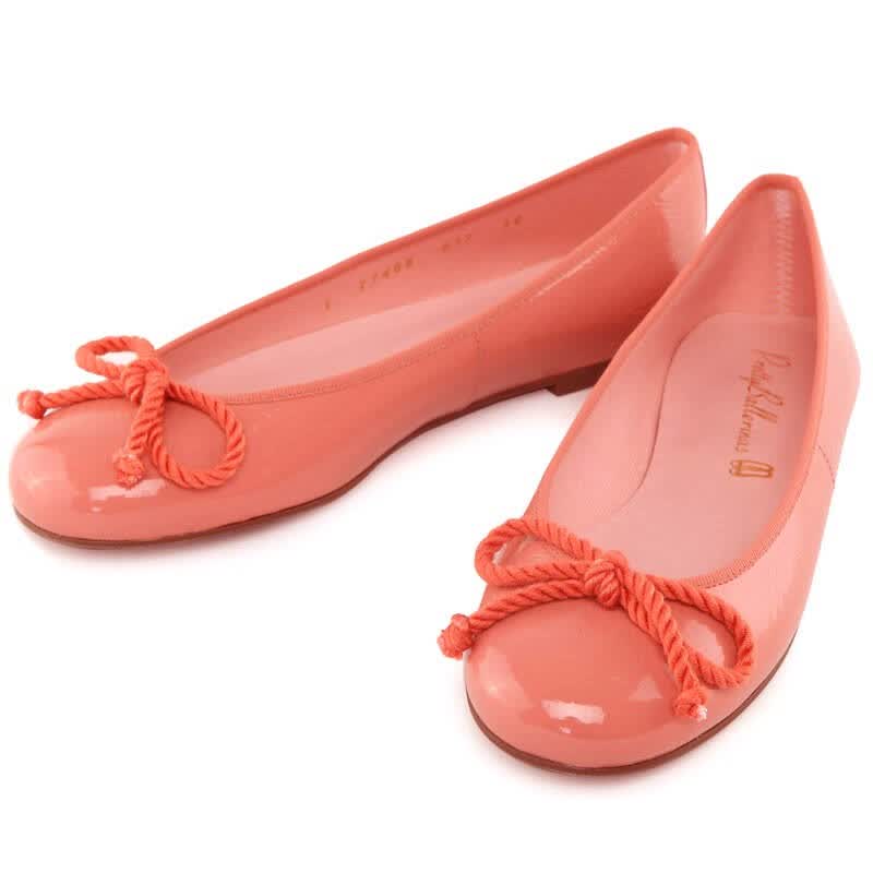 【官方授权正品】pretty ballerinas(芭莉瑞娜) 女士裸粉色漆皮蝴蝶结