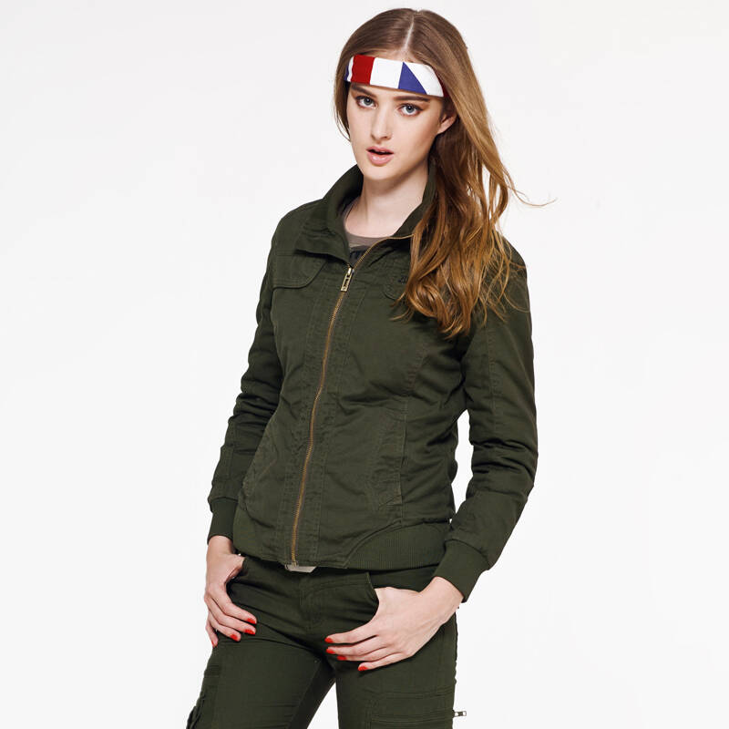 战地 女装棉衣军迷户外军绿女款外套军旅风 户