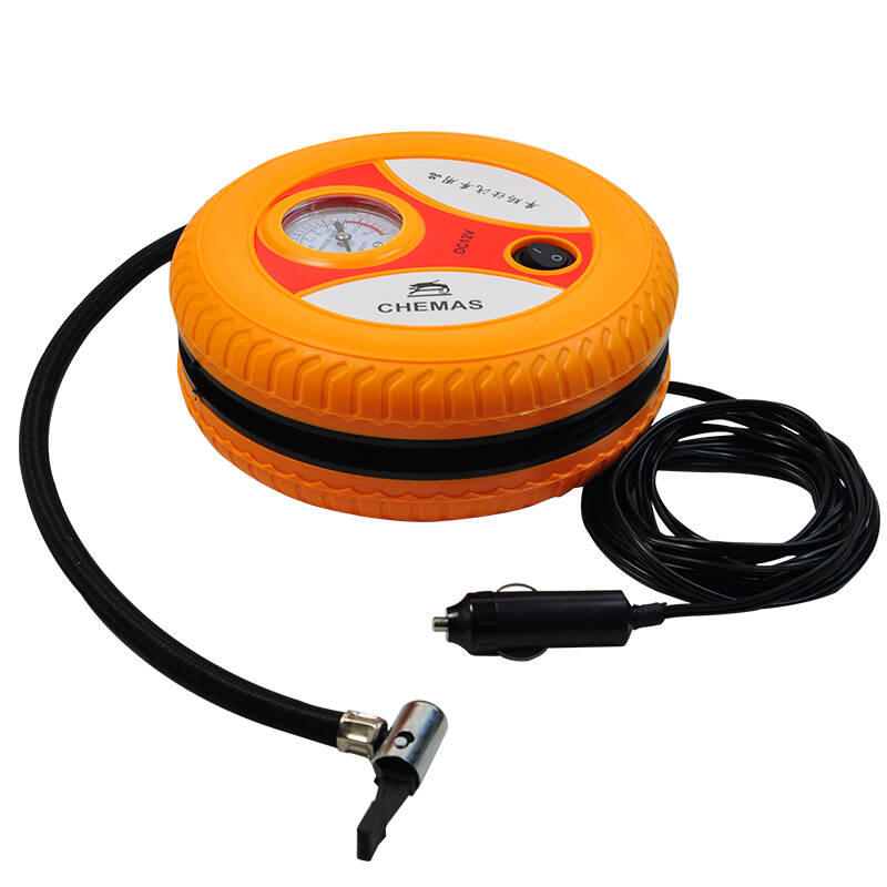车玛仕(chemas)橙色车载充气泵汽车轮胎打气泵车用便携式打气机