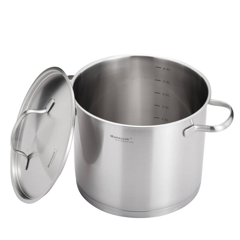 momscook 不锈钢汤锅 304 不锈钢深汤锅深烧锅 德国工艺 内径22cm 高