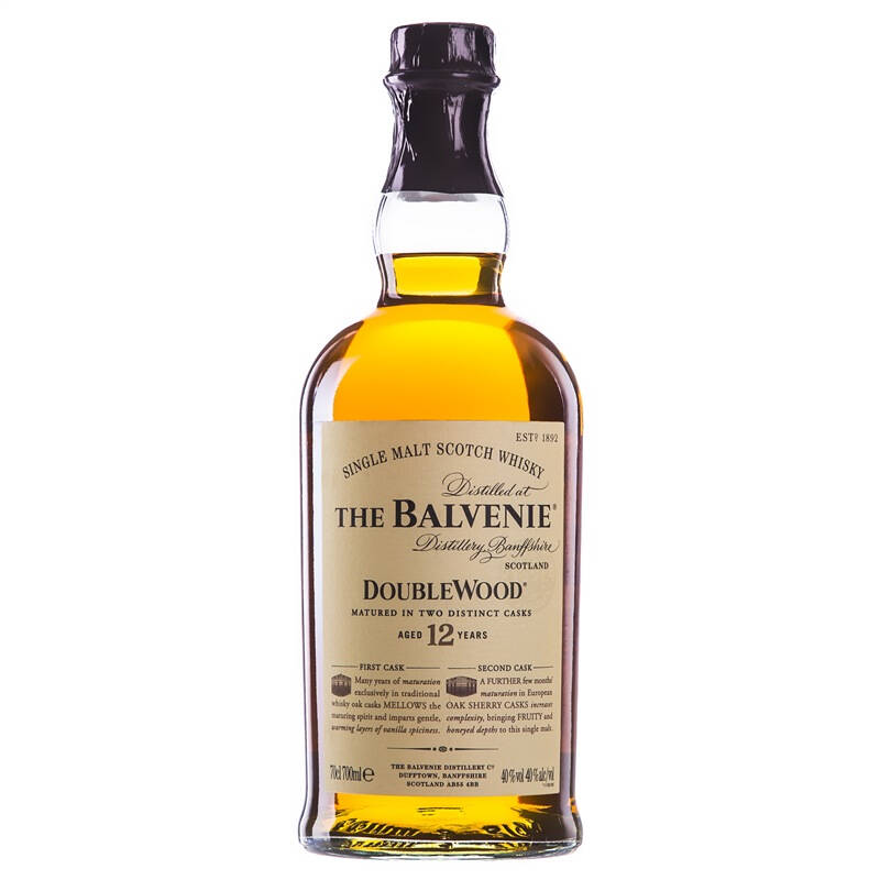 百富(the balvenie)洋酒 百富12年 双桶陈酿单一麦芽苏格兰威士忌700