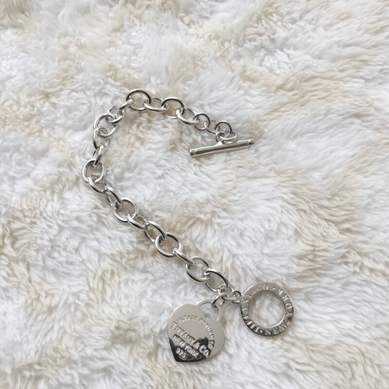 蒂芙尼tiffany heart tag toggle 心形针扣手链 七夕情人节礼物