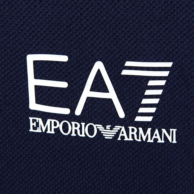 emporio armani (阿玛尼) 男士蓝色纯棉短袖polo衫 273553 4p111