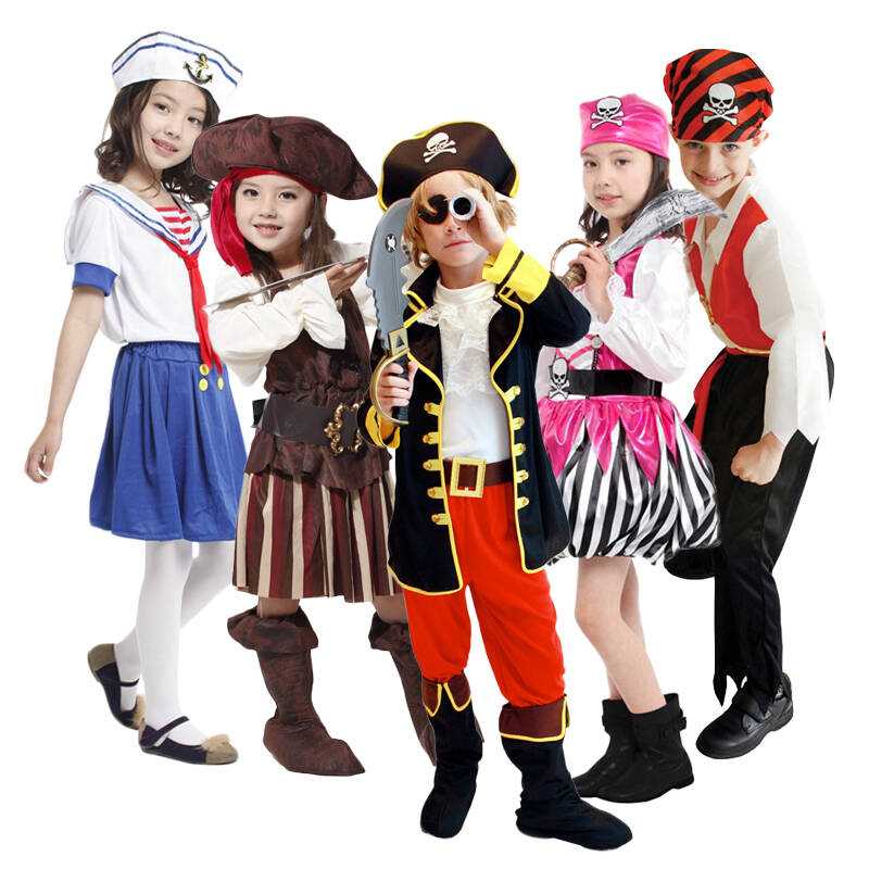 仕彩 六一儿童演出服装 儿童成人海盗船长水手cosplay