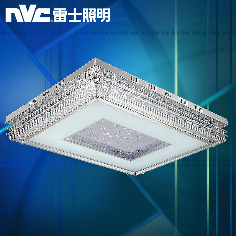 nvc雷士照明 led吸顶灯现代简约 客厅灯卧室灯长方形水晶灯72w 大号