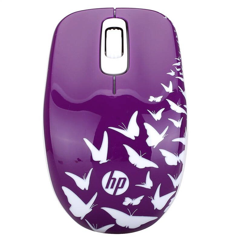 惠普(hp) f7m62aa z3600紫色蝴蝶无线鼠标
