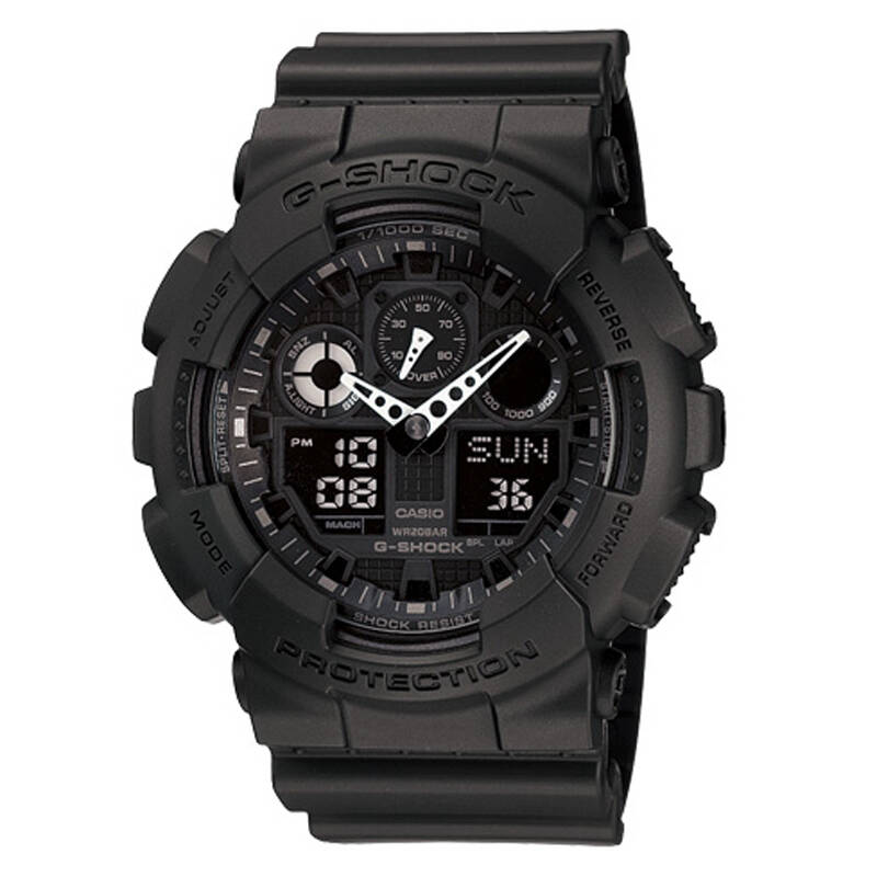 卡西欧(casio)手表 g-shock ga-100重型战舰双显经典爆款防水运动男表