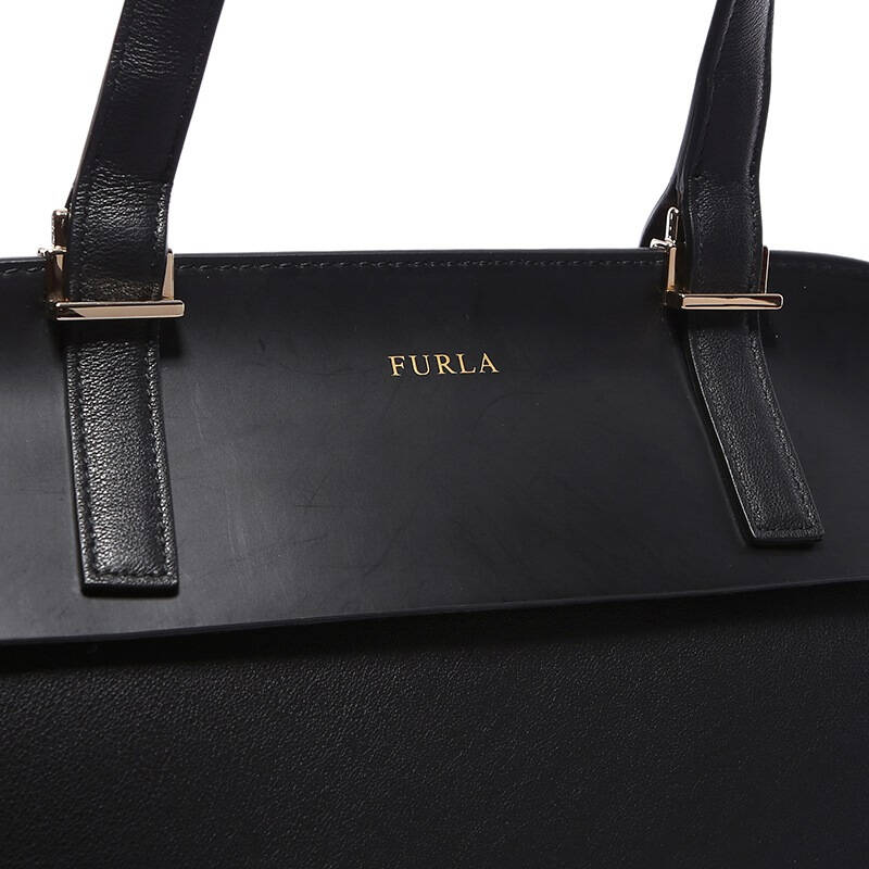 furla 芙拉 女士dolce vita系列黑色牛皮大号手提包 774844 b beo5