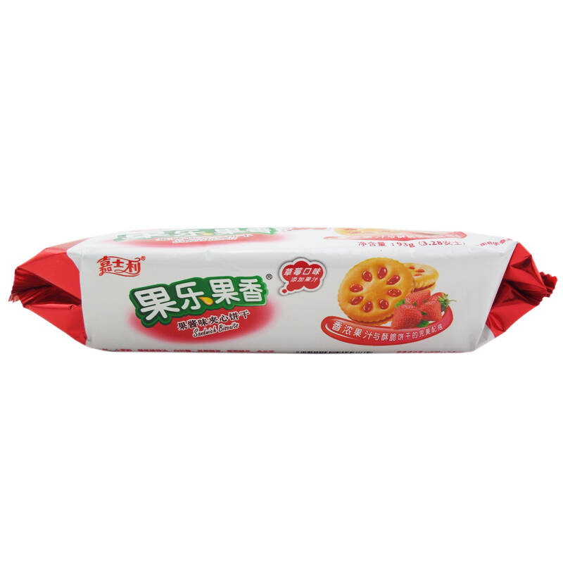 嘉士利 果乐果香果酱味夹心饼干 93g 四种味道任选 休闲零食 (果乐果
