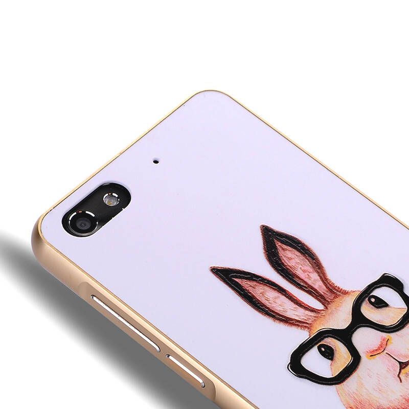 晓吉莳美浮雕手机壳保护套金属边框外壳适用于华为荣耀畅玩版4c/c8818