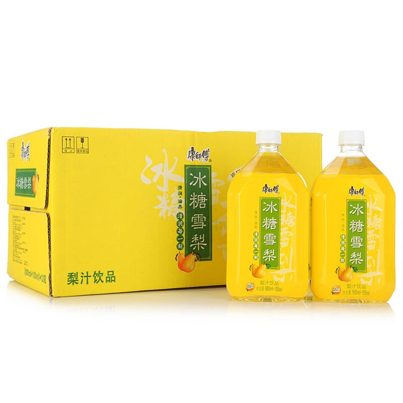 自营 康师傅 冰糖雪梨1l*12瓶 整箱