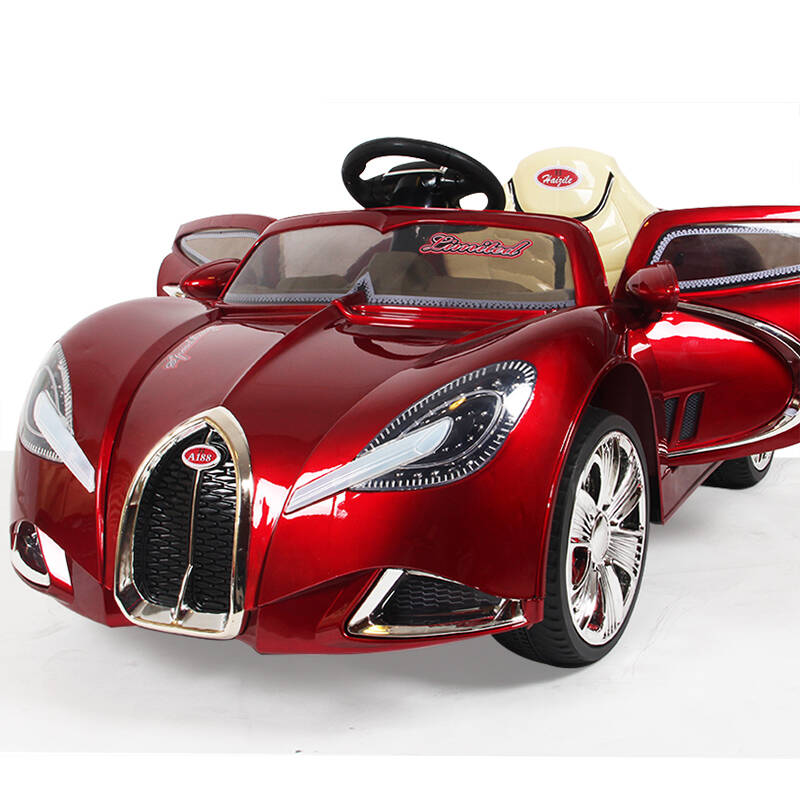 儿童电动车 四轮可坐带遥控童车 宝宝可坐玩具汽车 电动童车 布加迪