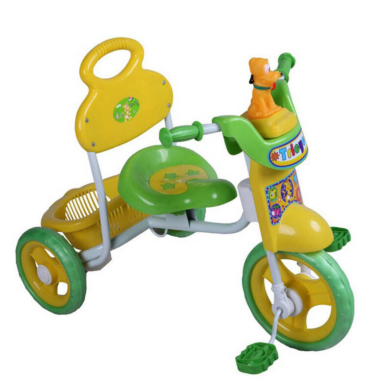 舒贝乐儿童三轮车/婴儿童车 脚踏三轮车 轻便 宝宝玩具车 多色可 选买