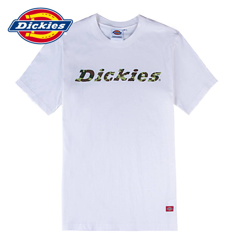 dickies帝客logo字母迷彩印花短袖t恤男式体恤 t血男141m30ec28 wh