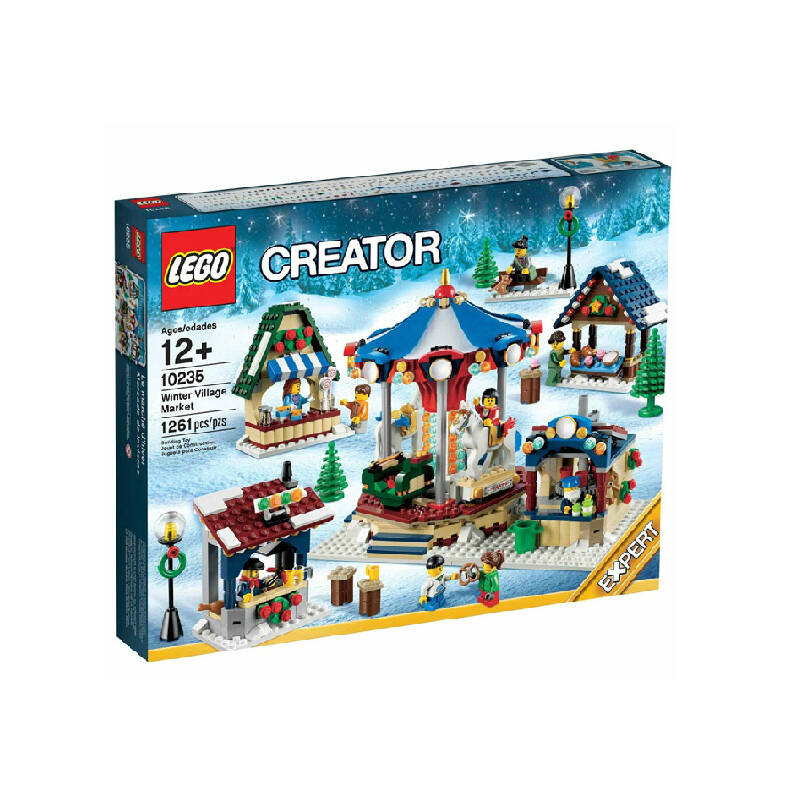 lego乐高积木玩具 圣诞系列 冬季村庄市场 l10235 绝版