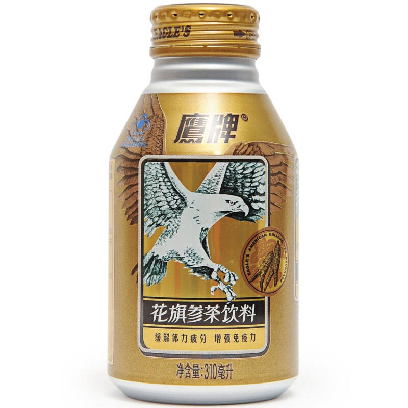 【京东自营】鹰牌花旗参茶饮料装6罐*310ml 自营