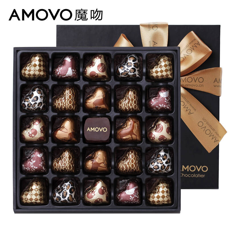 顺丰配送amovo魔吻天然纯可可脂巧克力纯手工巧克力糖果限量版礼盒装
