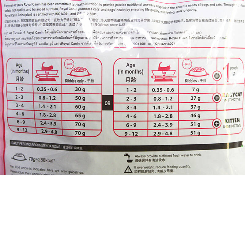 皇家猫粮 幼猫粮k36 4-12月 猫咪主粮幼猫及怀孕哺乳母猫 k36 2kg