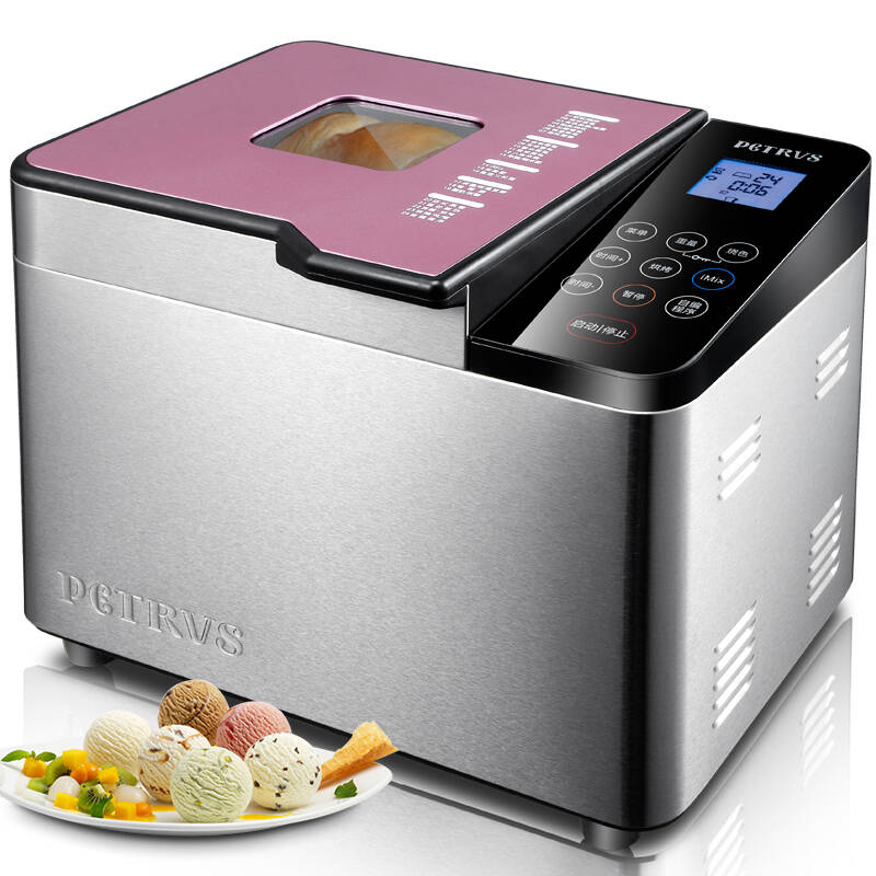 柏翠(petrus)家用全自动面包机 双管烘烤 全新冰淇淋功能 pe9500