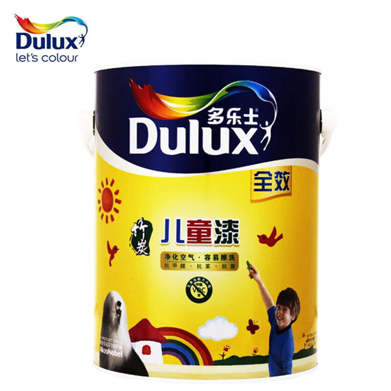 多乐士(dulux)竹炭无添加全效儿童漆面漆a655 5升装