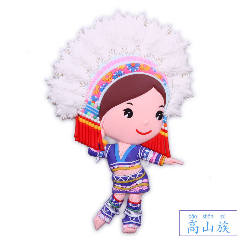 冰箱贴 创意磁贴纸 中国风q版民族风美少女吸磁贴家居_乐乐简笔画 冰箱贴 创意磁贴纸 中国风q版民族风美少女吸磁贴家居