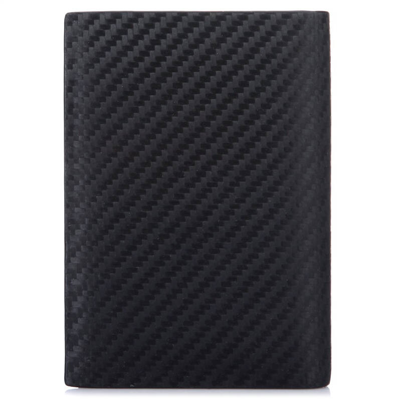 dunhill 登喜路 男款黑色碳纤维效果印花小牛皮商务卡片夹 l2h247a