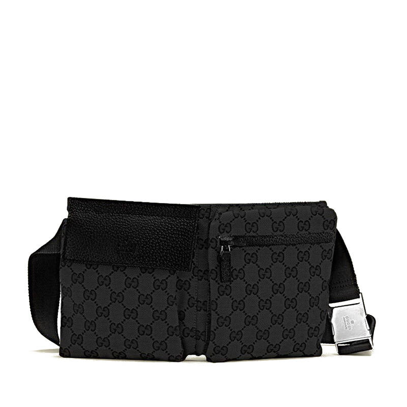 古驰(gucci) 男士新款轻便腰包 28566rftasr 黑色图片