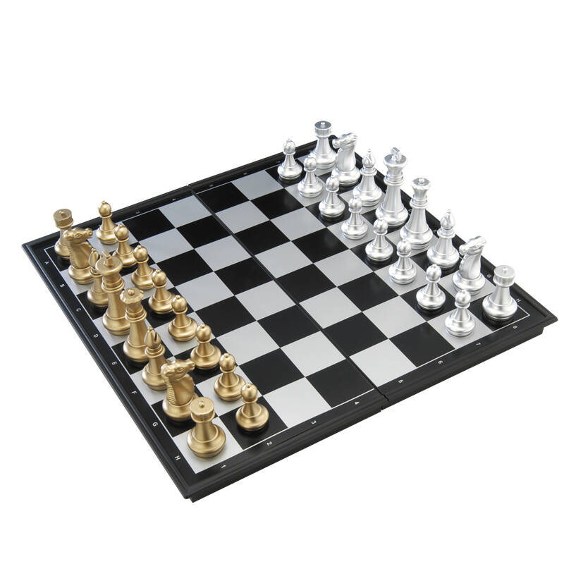 ub友邦 直角款标准版国际象棋磁性折叠象棋棋盘 金银象棋子套装 培训