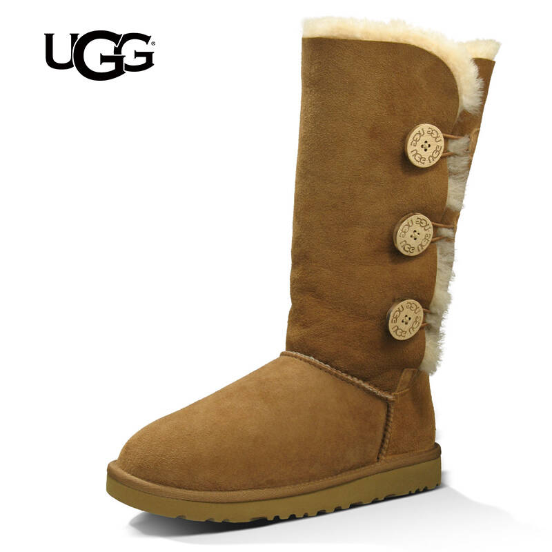 ugg bailey button triplet冬季高筒长靴纽扣皮毛一体雪地靴女1873