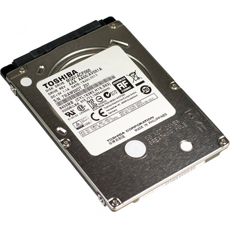 东芝(toshiba)500gb 7200转16m sata3 笔记本硬盘(mq01acf050)