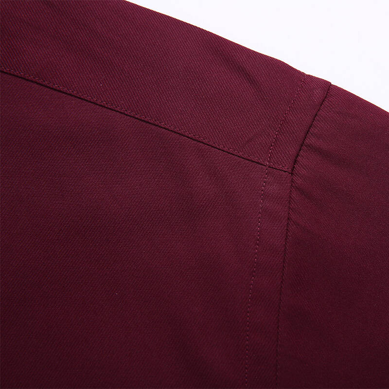 加绒加厚商务正装工作服休闲保暖衬衣纯色 酒红色bn8107-17(斜纹款)