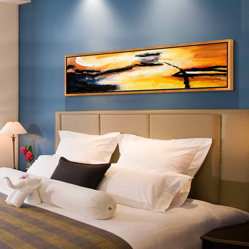 必画 床头装饰画卧室挂画客厅沙发背景墙油画酒店现代